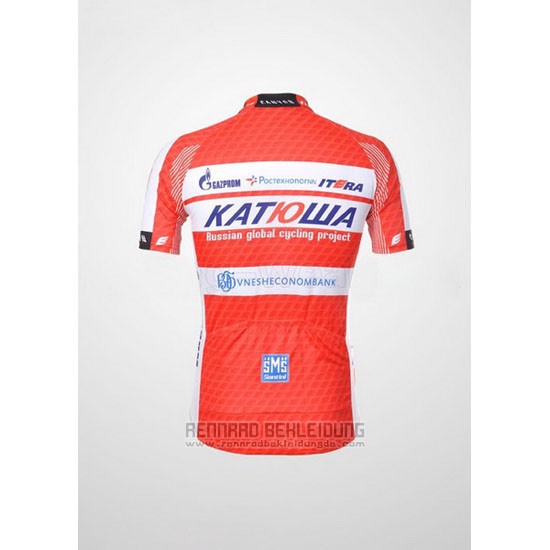 2012 Fahrradbekleidung Katusha Wei und Orange Trikot Kurzarm und Tragerhose